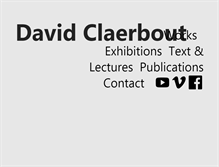 Tablet Screenshot of davidclaerbout.com